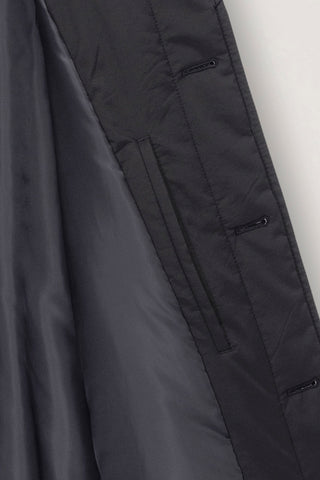UNISEX PADDED BALMACAAN COAT CHARCOAL GREY