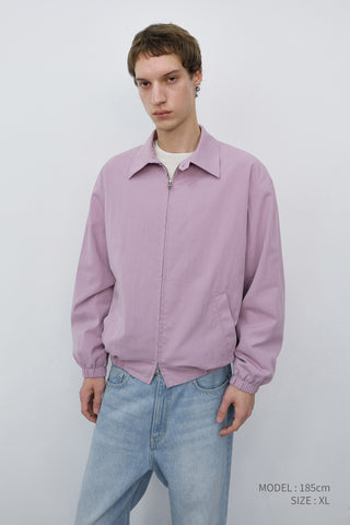 UNISEX COLLARED BLOUSON JACKET LAVENDER PINK