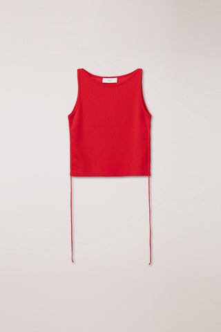 LAYERING KNIT TOP RED