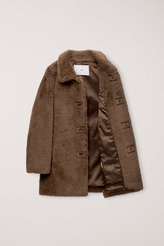 FLUFFY FUR JACKET CAMEL