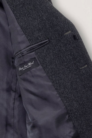 UNISEX 3 BUTTON WOOL BLAZER CHARCOAL GREY