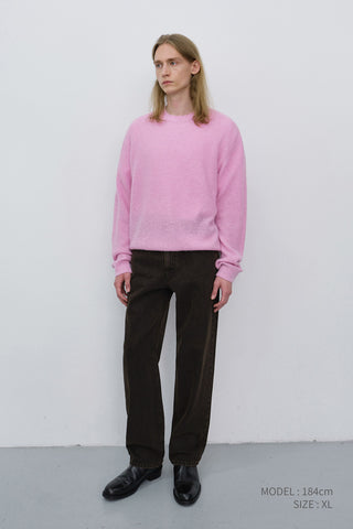 UNISEX HAIRLY SWEATER PALE PINK