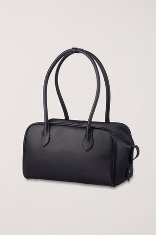 SOFT FRAME COMPACT SHOULDER BAG BLACK