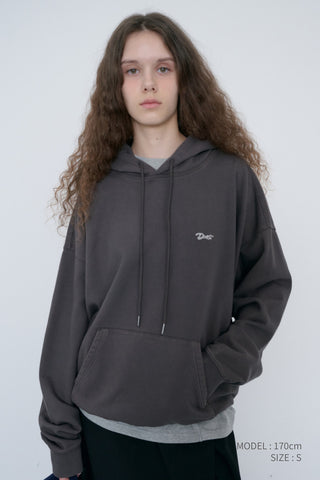 UNISEX GARMENT DYED HOODIE BLACK