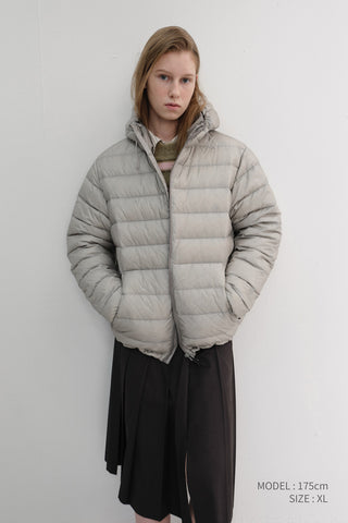 UNISEX LIGHT GOOSE DOWN JACKET ASH GREY