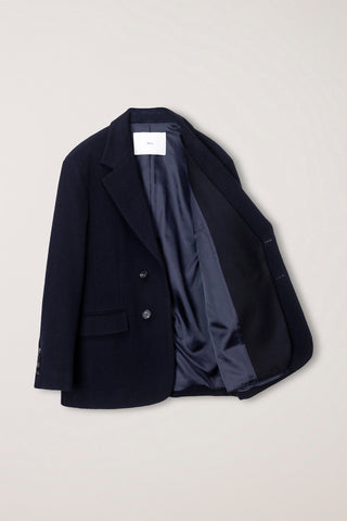 UNISEX LAYERED CASHMERE BLAZER NAVY