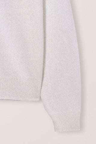 UNISEX V-NECK STRIPED SWEATER CREAM