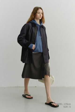 UNISEX COTTON CHORE JACKET INDIGO NAVY