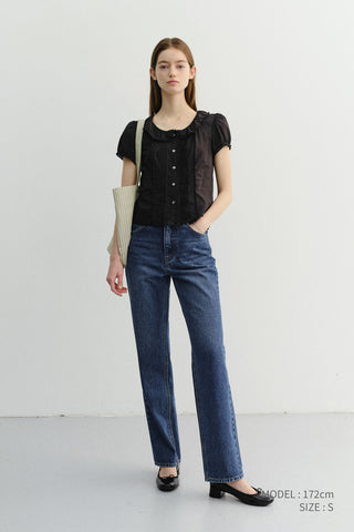 ESSENTIAL CROPPED JEANS CLASSIC BLUE