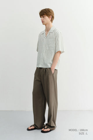 LOUNGE WOOL SLACKS KHAKI