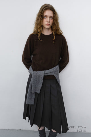 UNISEX ESSENTIAL CREWNECK SWEATER BROWN
