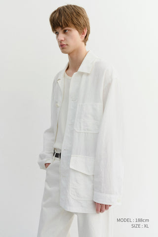 UNISEX CHORE JACKET WHITE