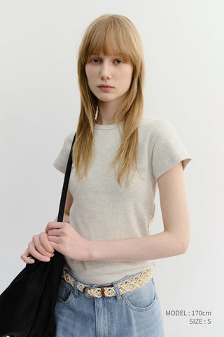 ESSENTIAL T-SHIRT OATMEAL MELANGE