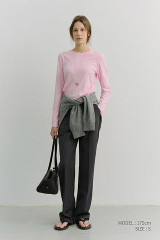 ESSENTIAL CREW-NECK T-SHIRT PINK