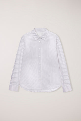 ESSENTIAL SLIM STRIPED SHIRT GREY STRIPE