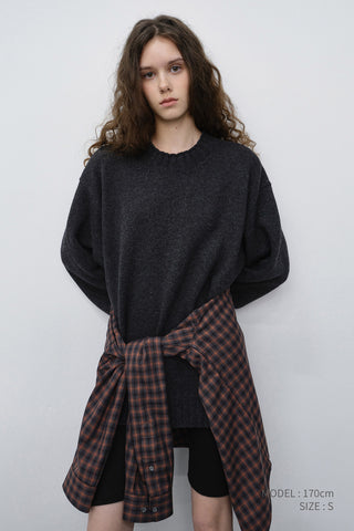 UNISEX CHECKED FLANNEL SHIRT BRICK