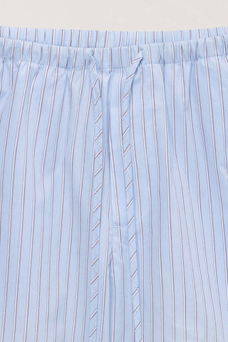 PAJAMA MINI SHORTS SOFT BLUE STRIPE
