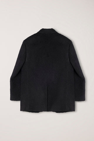 UNISEX ALPACA BLAZER COAT BLACK