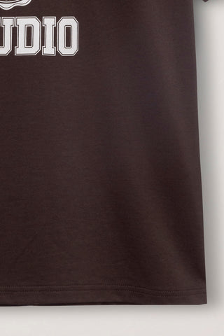 UNISEX CLASSIC LOGO T-SHIRT BROWN
