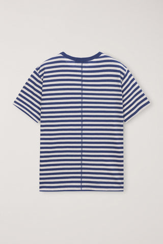 UNISEX STRIPED T-SHIRT BLUE IVORY