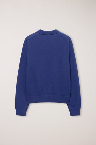 UNISEX COLLARED SWEATER WASHED BLUE