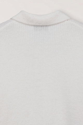 UNISEX HAIRY COLLARED SWEATER IVORY