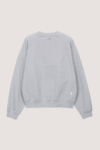 UNISEX DUNST LOGO CREASE SWEATSHIRT MELANGE GREY