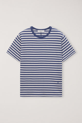 UNISEX STRIPED T-SHIRT BLUE IVORY