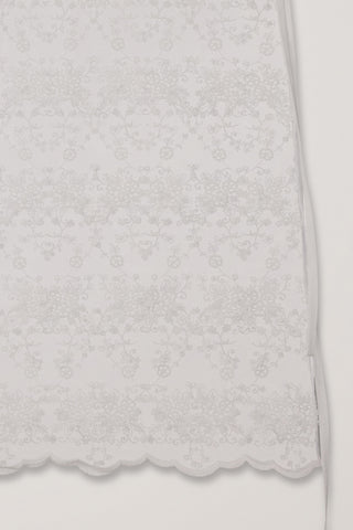 NEEDLEWORK LAYERING SKIRT WHITE