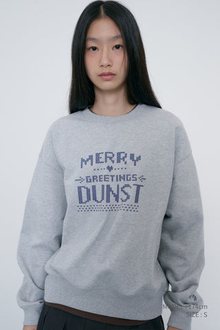 UNISEX PIXEL SWEATSHIRT MID MELANGE GREY