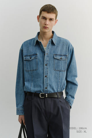 UNISEX CLASSIC DENIM SHIRT CLASSIC BLUE