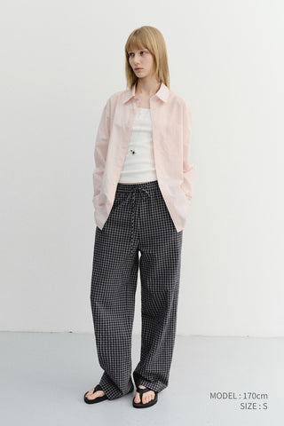 UNISEX SUMMER BREEZE STRIPED OVERSHIRT SOFT PINK