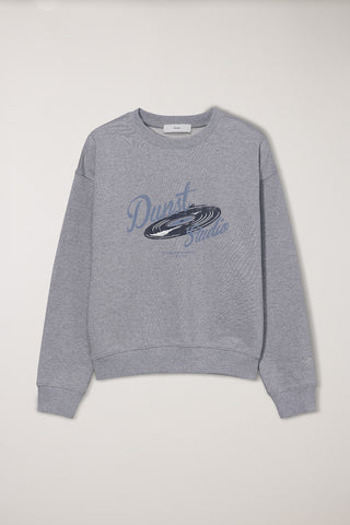 UNISEX VINYL SWEATSHIRT MELANGE GREY