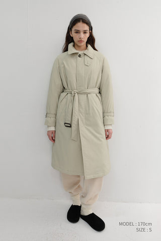 UNISEX PADDED BALMACAAN COAT SOFT BEIGE