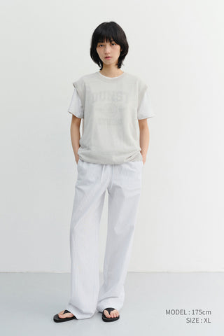 UNISEX SHEER LAYERING KNIT VEST LIGHT GREY