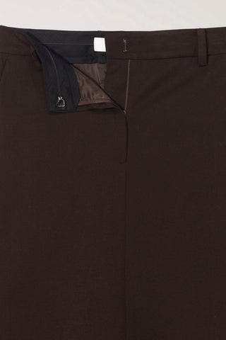 H-LINE LONG SKIRT BROWN