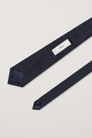 STRIPED TIE NAVY