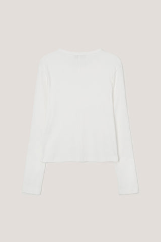 UNISEX HENLEY-NECK T-SHIRT OFF WHITE
