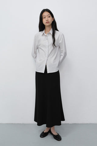 ESSENTIAL SLIM STRIPED SHIRT GREY STRIPE