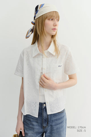 LACED ORGANIC CRAFTED SHIRT WHITE