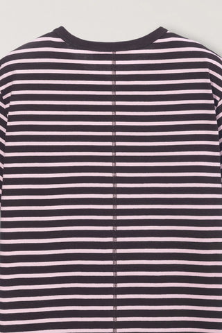 UNISEX STRIPED T-SHIRT BROWN PINK