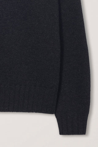 UNISEX CHUNKY ROLL NECK SWEATER CHARCOAL GREY