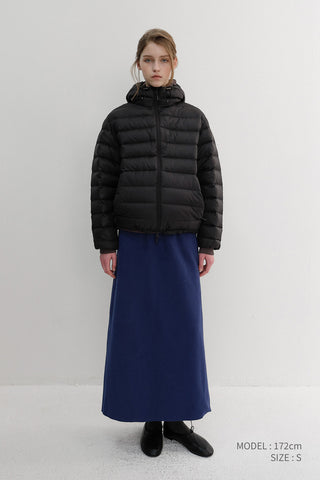 FLEECE MAXI SKIRT BLUE NAVY