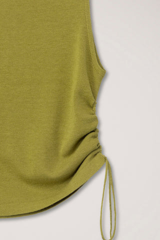 LAYERING KNIT TOP OLIVE GREEN