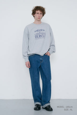 UNISEX PIXEL SWEATSHIRT MID MELANGE GREY