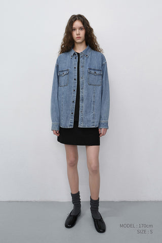 UNISEX CLASSIC DENIM SHIRT CLASSIC BLUE