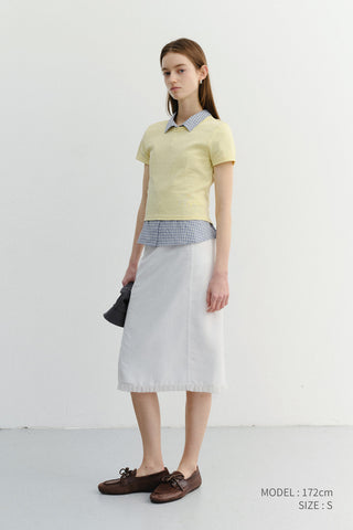 CROPPED SLIM TOP LEMON