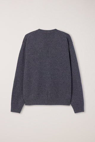 UNISEX V-NECK CARDIGAN MELANGE GREY