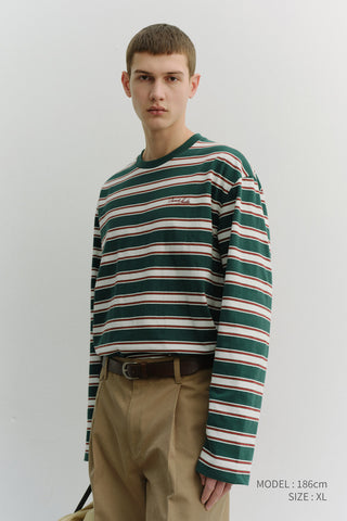 UNISEX STRIPED T-SHIRT GREEN STRIPE