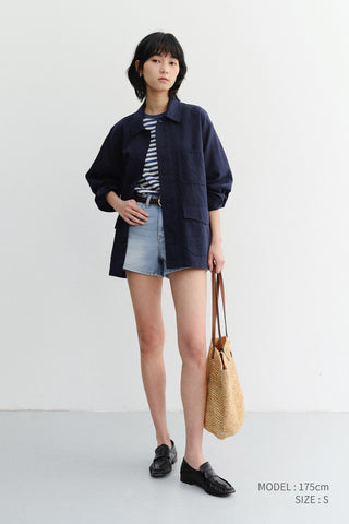 MINI DENIM SHORTS LIGHT BLUE
